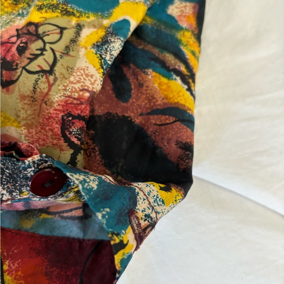 Floral print blouse 100% silk - Picture 5 of 5